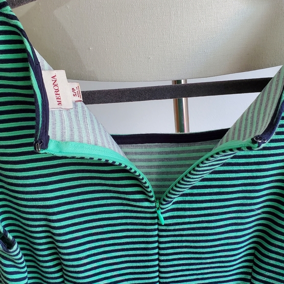🏷Merona Striped dress blue and green - Picture 3 of 8